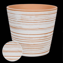 Art.600 Maceta De Barro Con Grecas 12.5x13.7cm 1pz