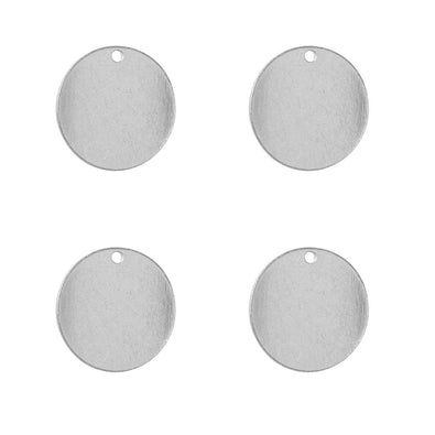 4 Discos De Aluminio Pulido M10x40mm | Para Unir Mesas De Vidrio | Acabado Plateado Sin óxido | Ideal Para Bares Y Muebles