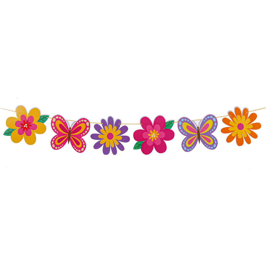 Art.6296 Banderín De Mariposas/Flores x12
