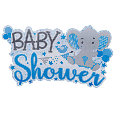 Fantasías Miguel Art.6486 Letrero Baby Shower Elefante 40x68cm 1pz