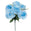 Fantasías Miguel Art.6654 Bush Chico Rosas Con Iris X6 Flores 33cm 1pz Azul Claro
