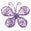Fantasías Miguel Art.7623 Mariposa Con Alambre 60mm 4pz Morado