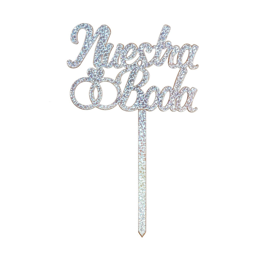 Art.7830 Pick Nuestra Boda Metalizado
