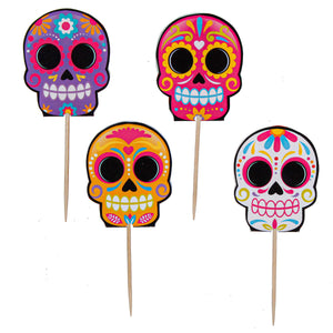 Art.8180 Pick Calaveras 10cm B/12pz