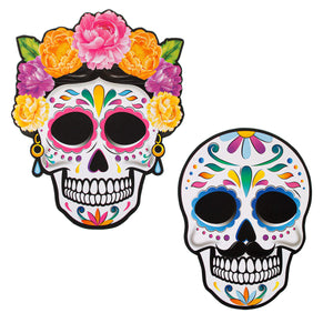 Art.8294 Adorno Calavera 45x35cm B/2pz