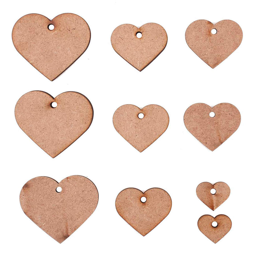 Art.8304 Surtido Corazones de madera Deseos