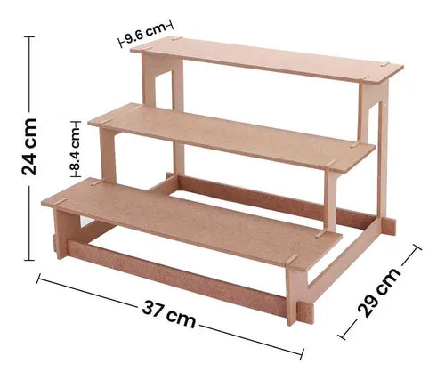 Art.8673 Base Escalera Chica 3 Niveles 24x37x30cm 1pz