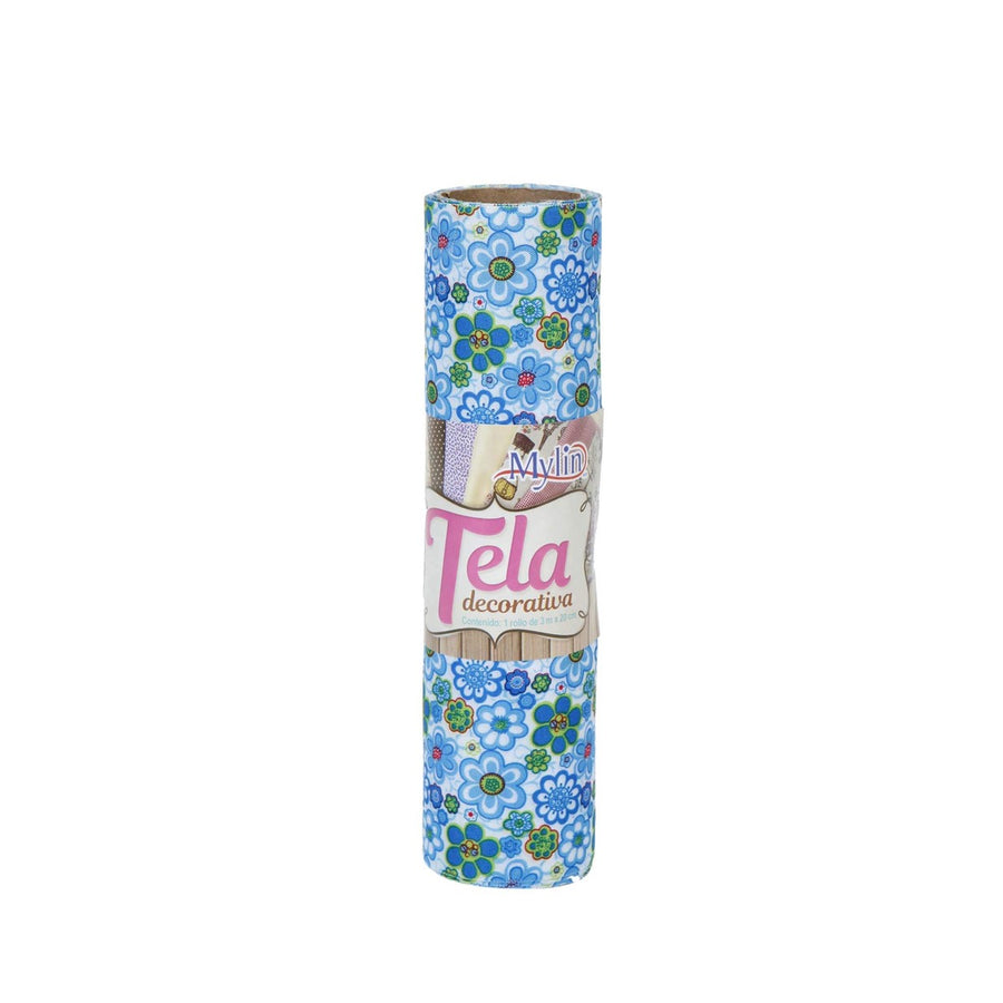 Art.9137 Rollo Tela Poliéster De Flores