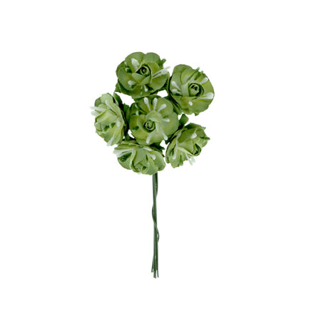 Art.9381 Ramito De Papel Con Pistilos X6 Flores