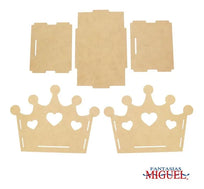 Art.9558 Corona Dulcero Madera 19.5x25.8x11.5cm 1pz