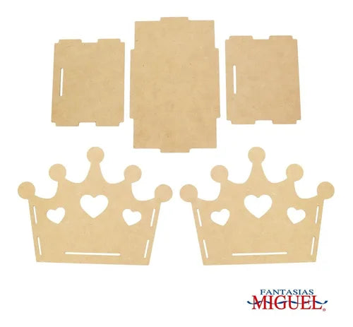 Art.9558 Corona Dulcero Madera 19.5x25.8x11.5cm 1pz