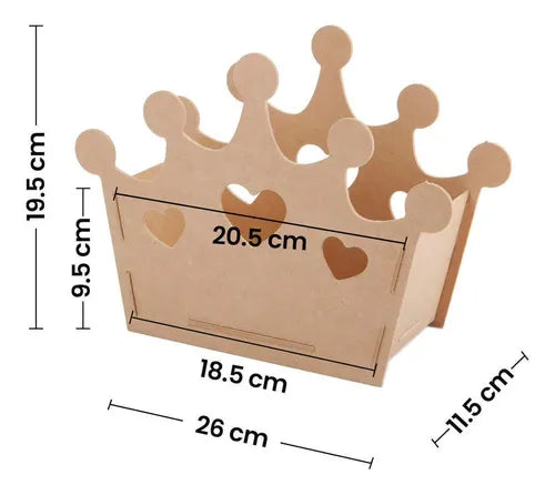 Art.9558 Corona Dulcero Madera 19.5x25.8x11.5cm 1pz