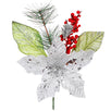 Fantasías Miguel Art.9854 Pick Nochebuena Con Cereza Diamantada 24.5cm 1pz