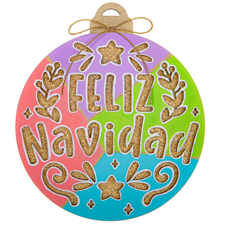 Art.10770 Esfera Navidad Calada 14x12cm 1pz