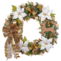 Art.9863 Flor De Nochebuena Grande Terciopelo 45cm 1pz