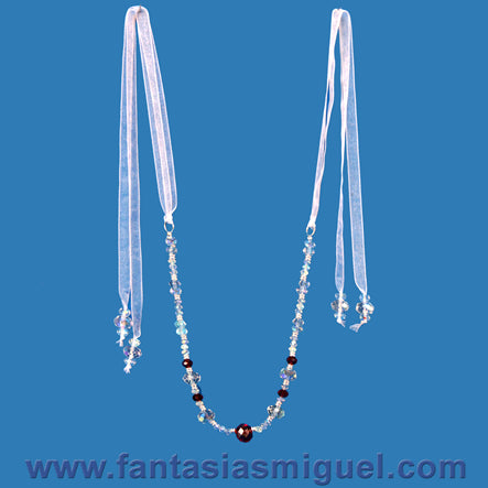 Collar Blanco C/ Rojo