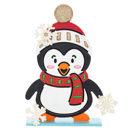 Pinguino Con Copos De Nieve