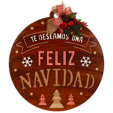 Mega Esfera Pinos Feliz Navidad