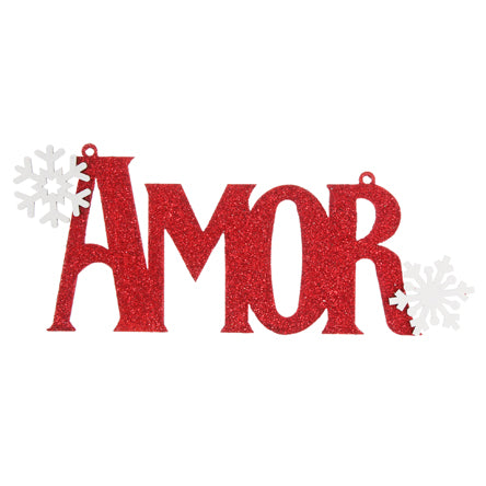Letrero Amor Con Copos