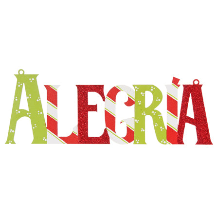 Letrero Alegría Rojo/Verde