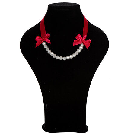 Collar De Perlas Con Listón