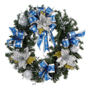 Corona Azul Plata Con Esfera Fina