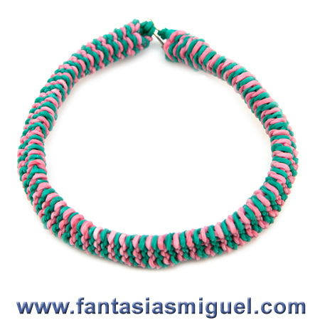 Pulsera Hexagonal Invertida, Agua – Rosa