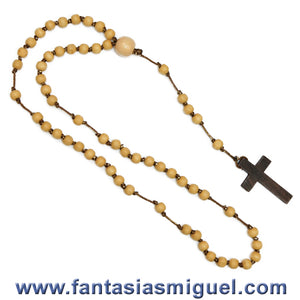 Rosario Con Cruz De Madera