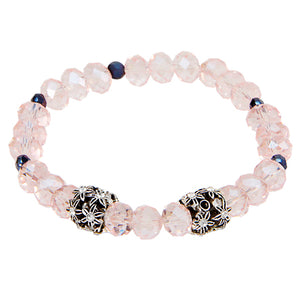 Pulsera Rosa-Plata