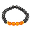 Fantasías Miguel Clave:AN422 Pulsera Negro-Coral