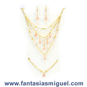 Juego De Collar, Aretes Y Pulsera