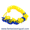 Fantasías Miguel Clave:AN86 Pulsera Con Ligas Zig-Zag, Amarillo Azul