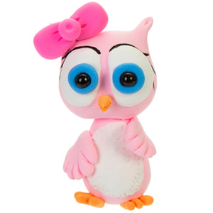 Adorno Búho Rosa De Fomi Moldeable