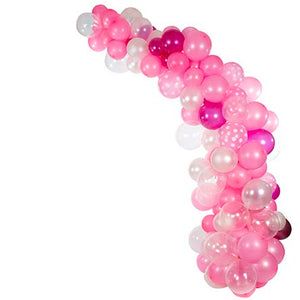 Arco De Globos Blanco Rosa