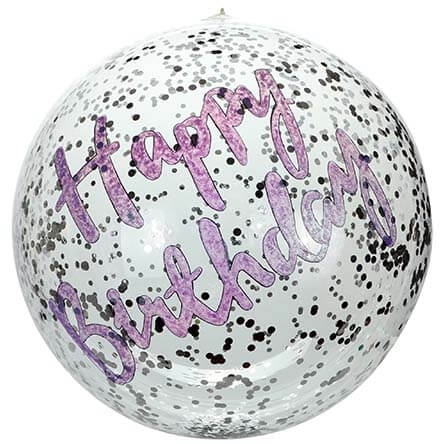 Globo Happy Birthday Plata