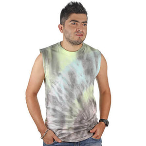 Playera Tie Dye Colores Pastel Con Negro