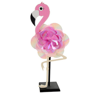 Flamingo Con Flor Rosa