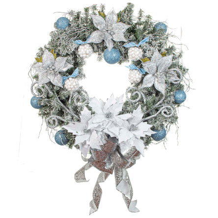 Corona De Pared Azul-Plata