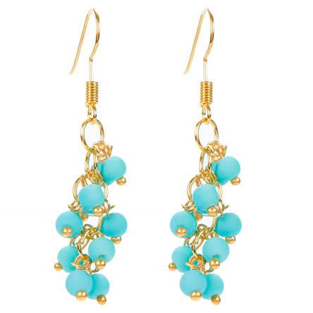 Aretes De Cuentas Turquesa