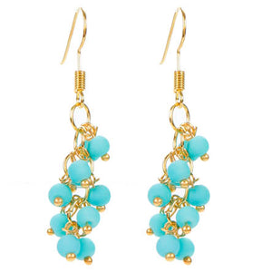 Aretes De Cuentas Turquesa