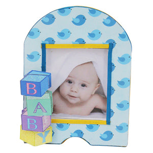 Portarretrato Baby Azul Con Dados