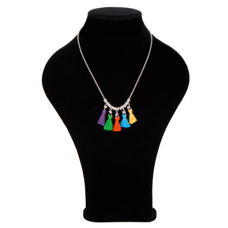 Collar Con Borlas De Colores