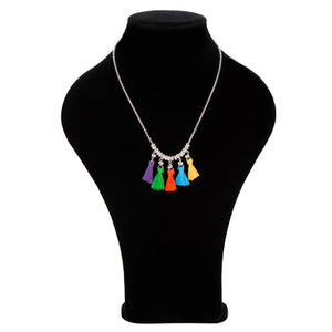 Collar Con Borlas De Colores