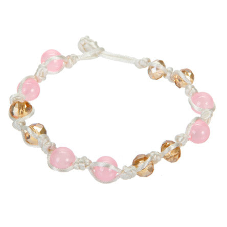 Pulsera De Nudo Simple Con Cuentas
