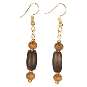 Aretes Con Cuentas De Madera
