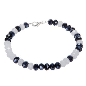 Pulsera De Rondeles Negro Y Blanco