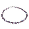 Fantasías Miguel Clave:BL203 Pulsera De Cristales Plata/Morado