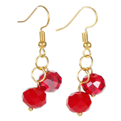 Fantasías Miguel Clave:BL206 Aretes De Rondeles Rojos