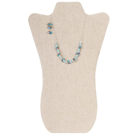 Collar Turquesa Con Rondel Facetado