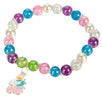 Fantasías Miguel Clave:BL363 Pulsera Con Dije De Unicornio Y Cuenta Crista Multicolor